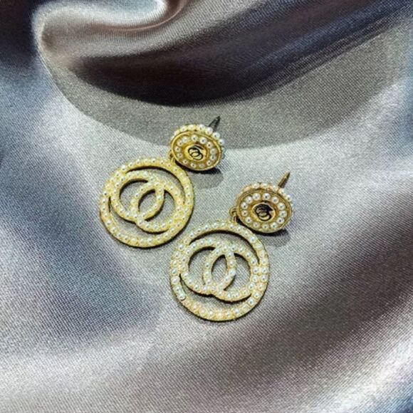 New Gold White Pearl Earrings EarRing - Picture 3 of 8